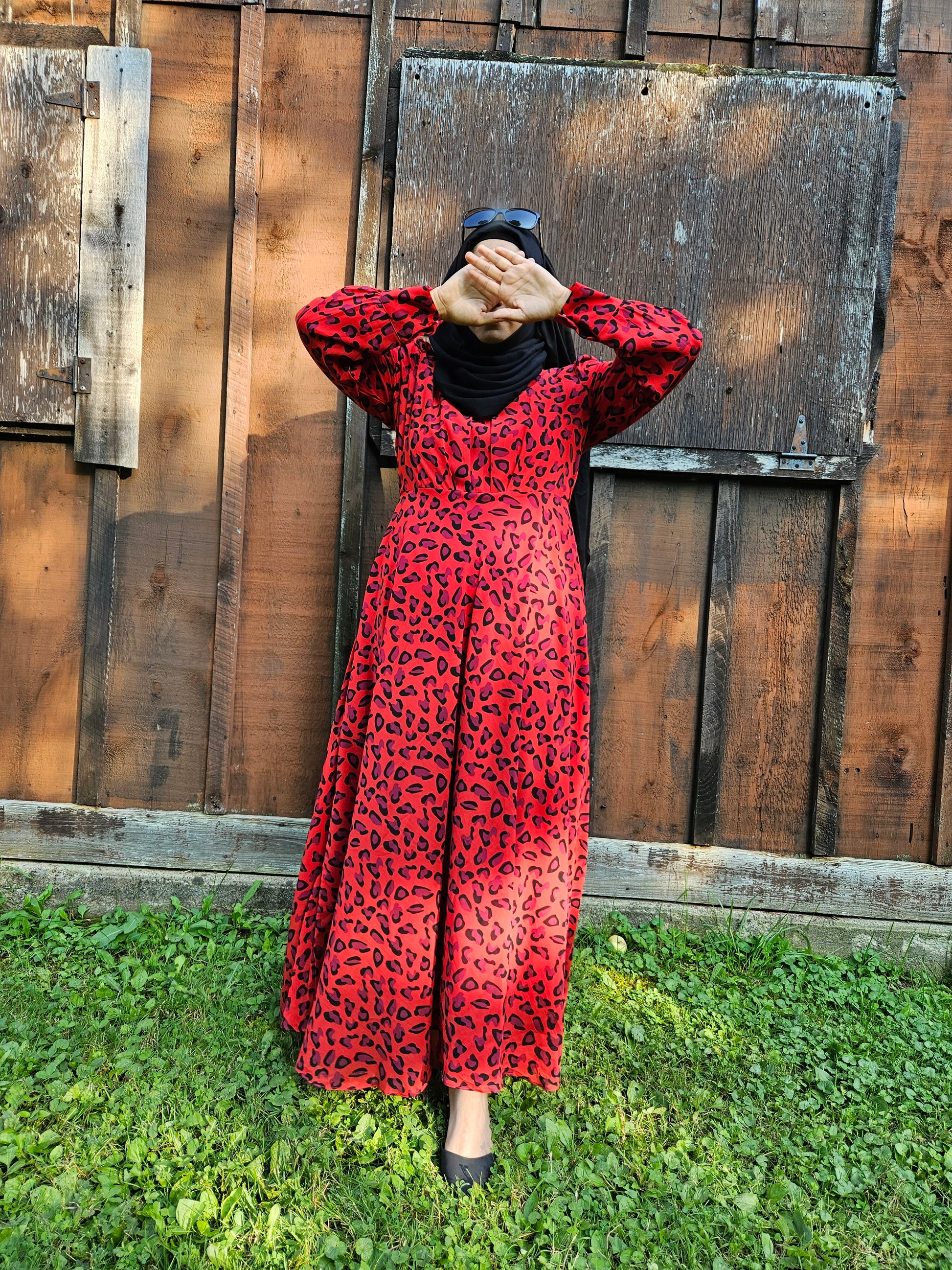 Zara Red Leopard Midi Dress Zara Red Leopard Dress Desire