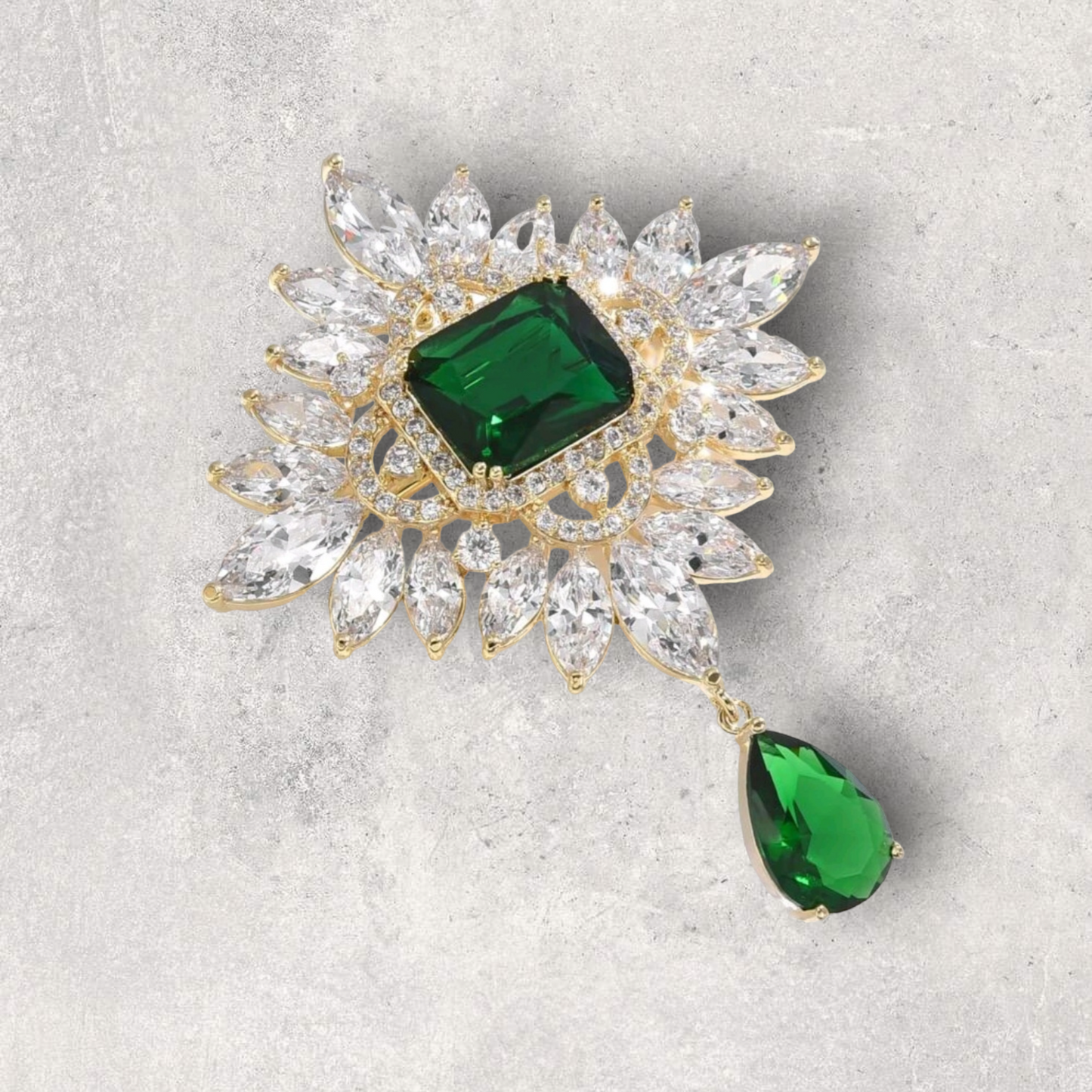 Emerald Brooch