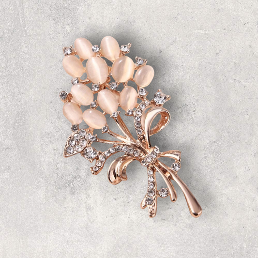 Rose Gold Bouquet Brooch