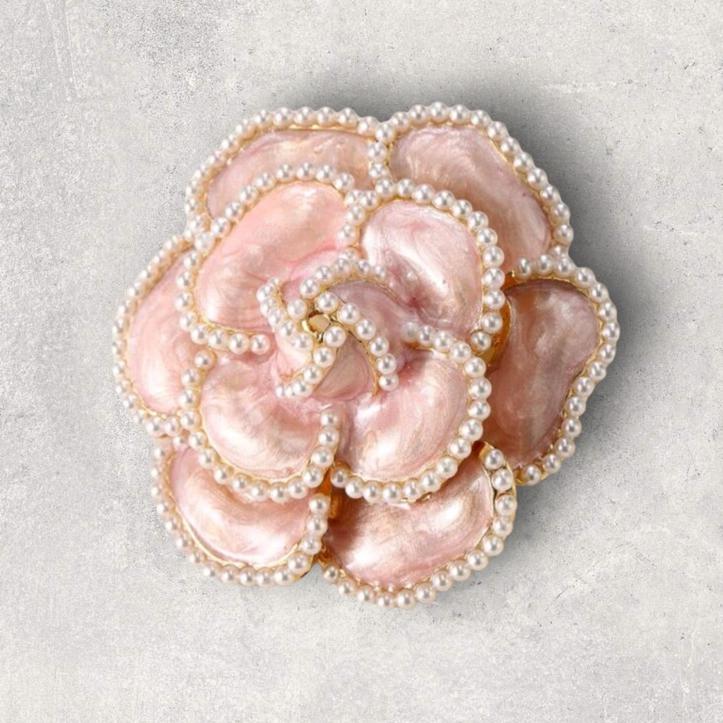 Pink Rose Brooch